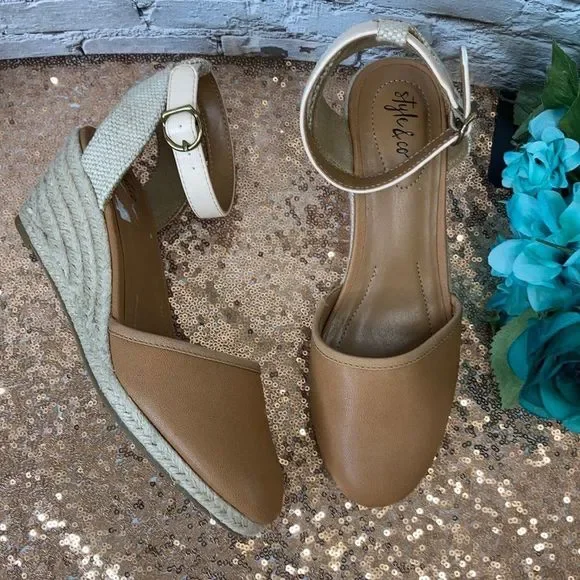 Style & co mailena wedge espadrille sandals hot sale